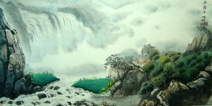 山水瀑布---張旭輝